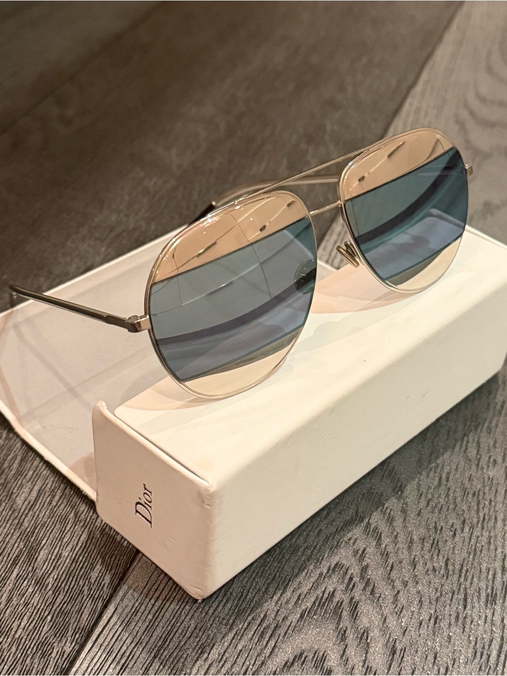 Dior Mirrored Aviator Sunglasses